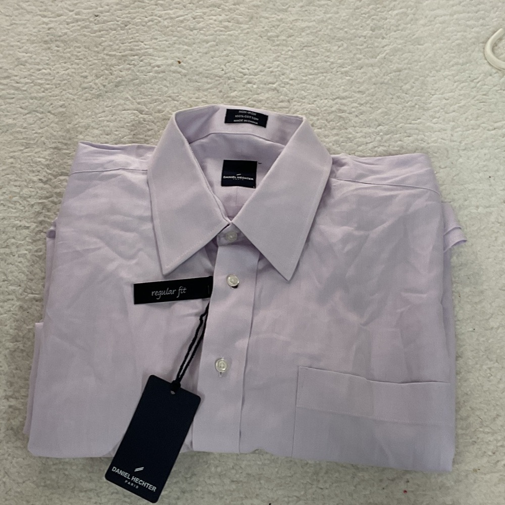 Daniel Hechter Men's Light Purple Dress Shirt